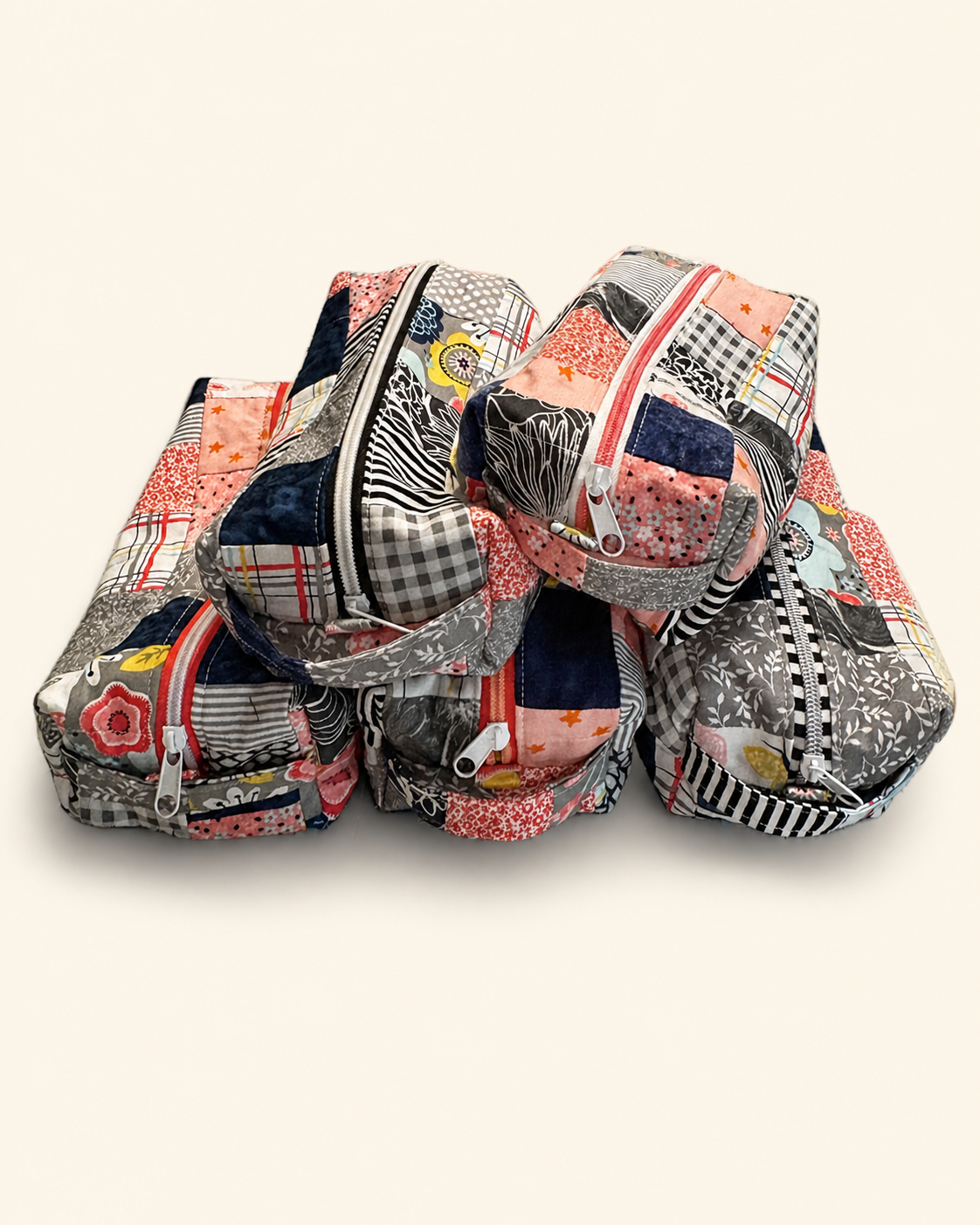 Five Hunt Branch Patchwork bags — handmade by Jodi in Seattle