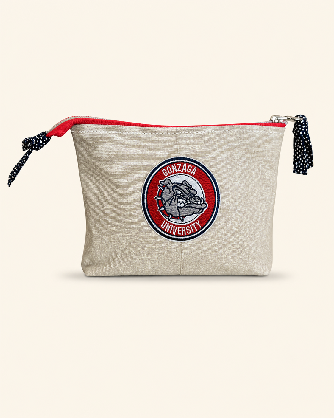 Back of the Zags Zip bag with Gonzaga University patch